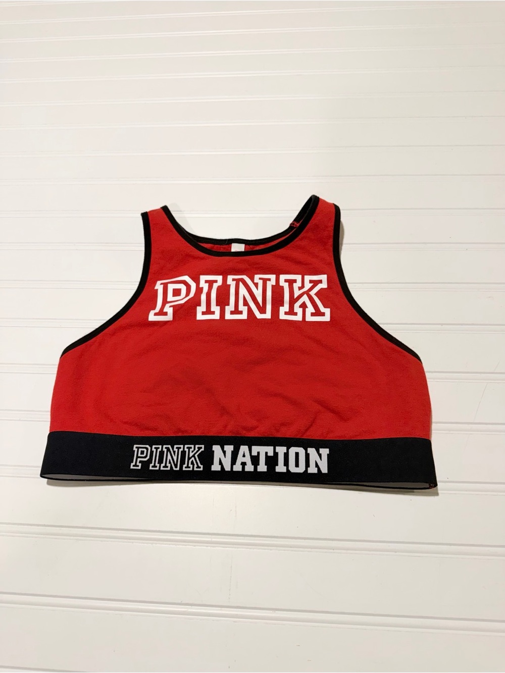 Racerback sports bra Pink Nation Victoria Secret casualathleisure